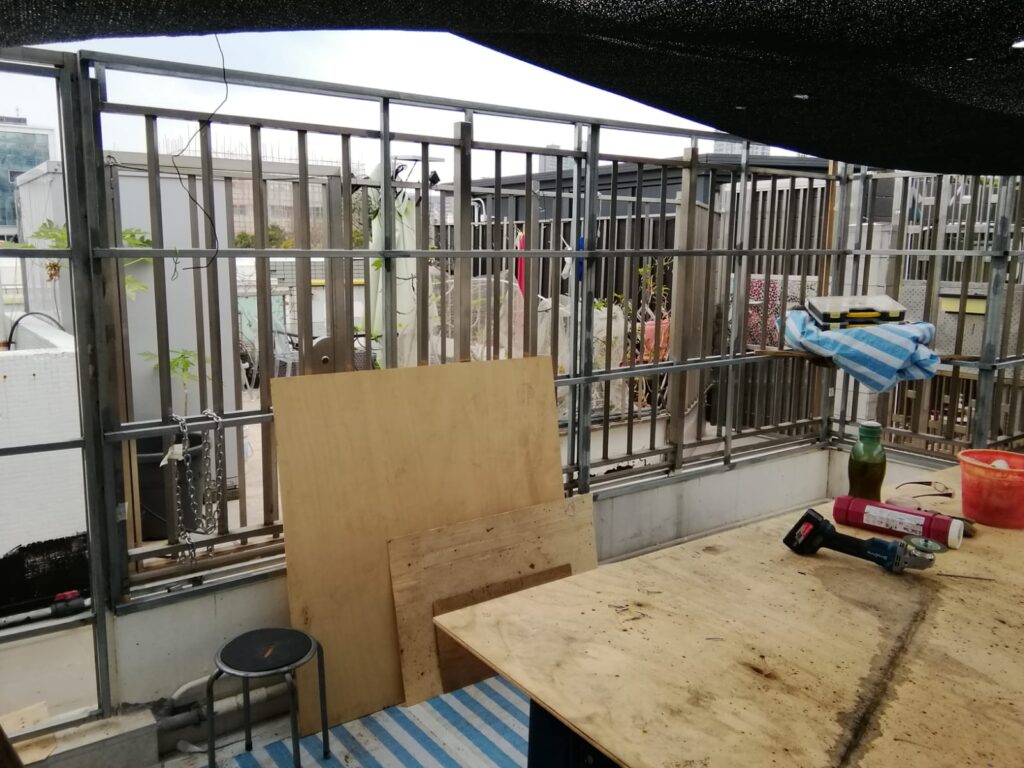 九龍塘又一村天台戶外木工程2