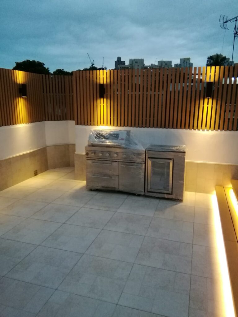 九龍塘又一村天台戶外木工程20