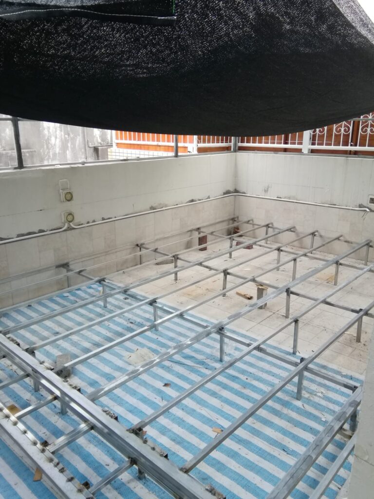 九龍塘又一村天台戶外木工程3