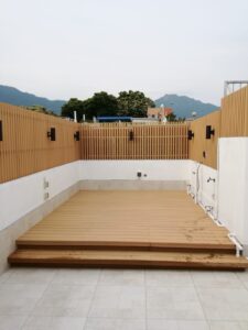 九龍塘又一村天台戶外木工程6