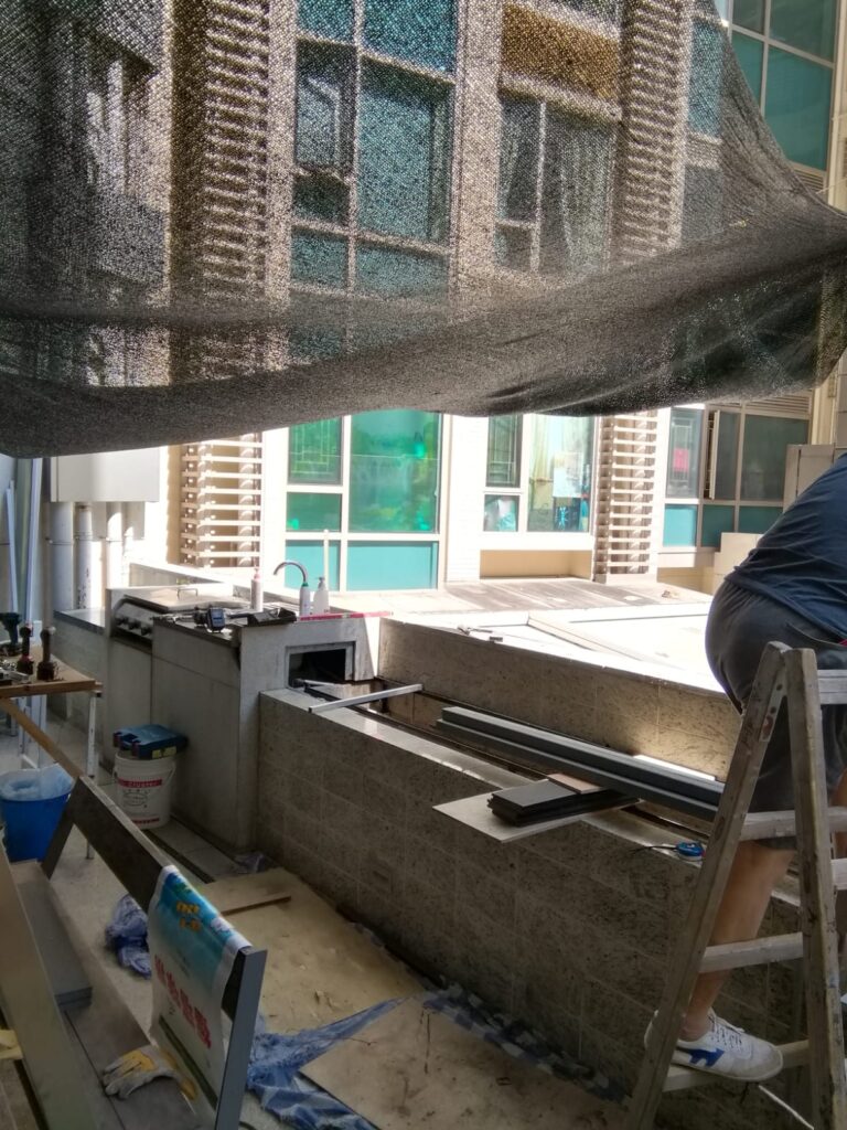 山頂干德道Cluny Park平台戶外木工程4