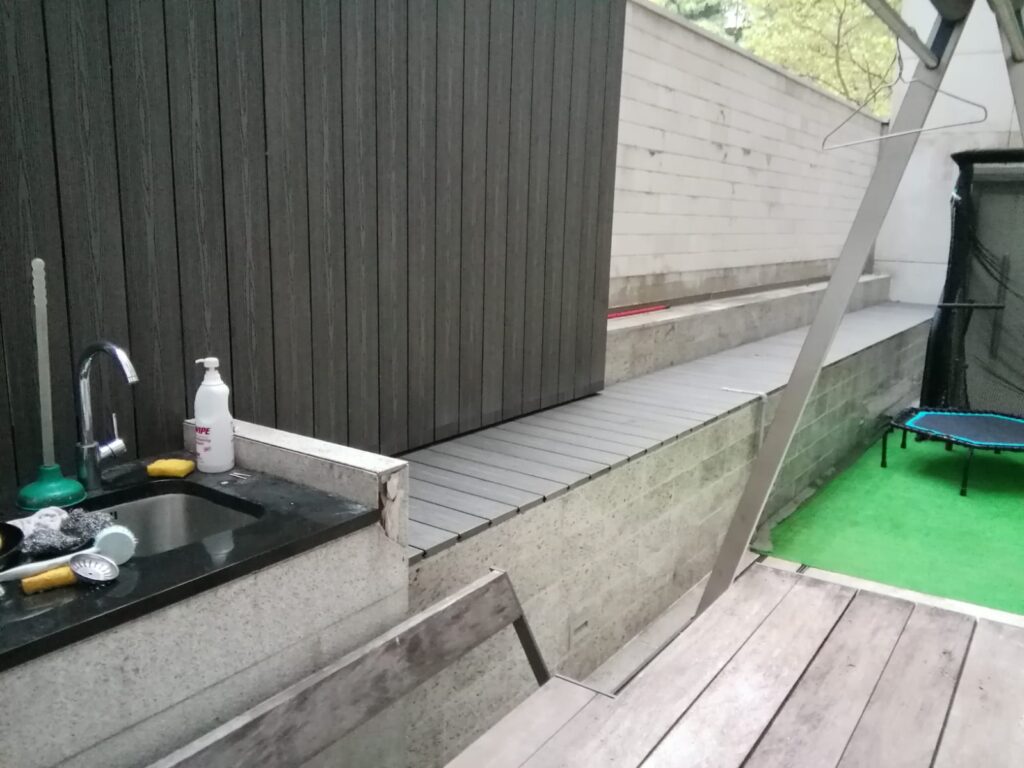 山頂干德道Cluny Park平台戶外木工程6