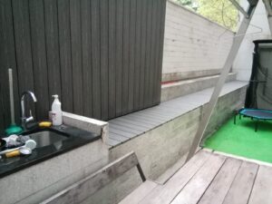 山頂干德道Cluny Park平台戶外木工程6