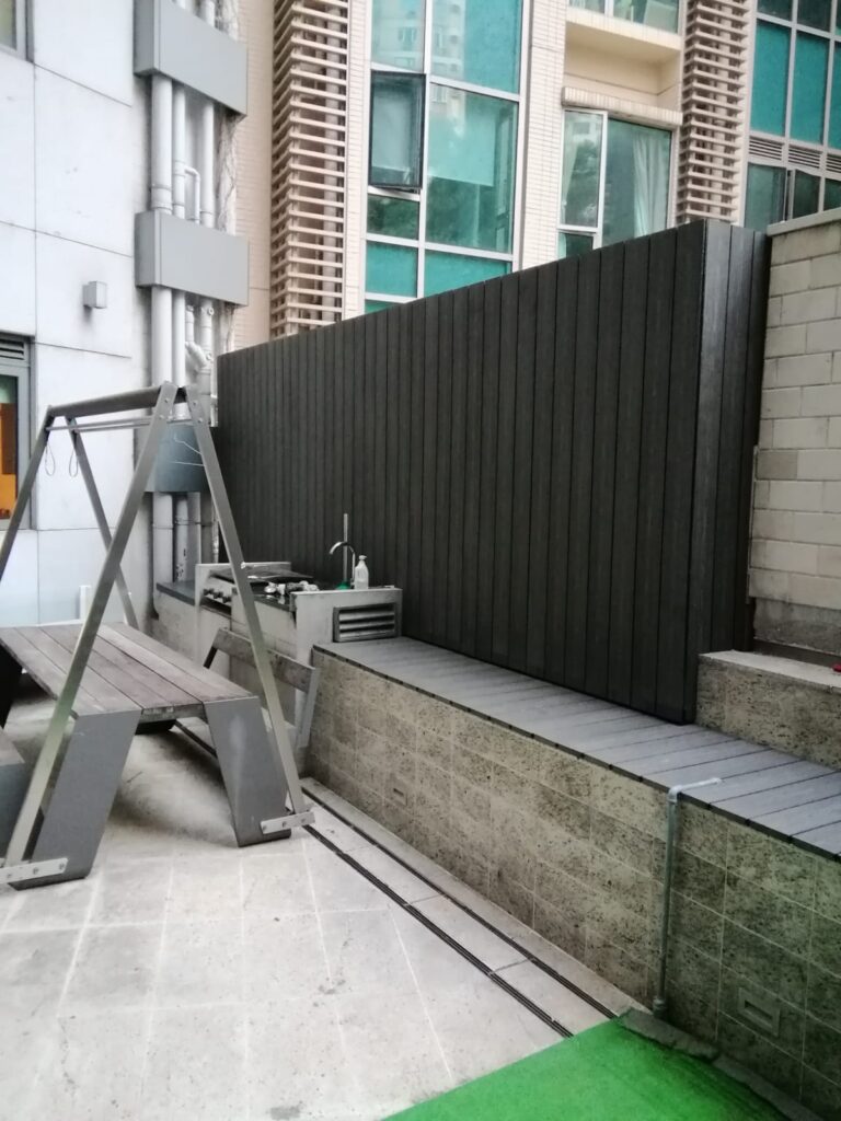 山頂干德道Cluny Park平台戶外木工程8