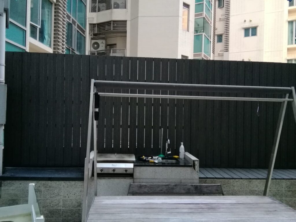 山頂干德道Cluny Park平台戶外木工程9