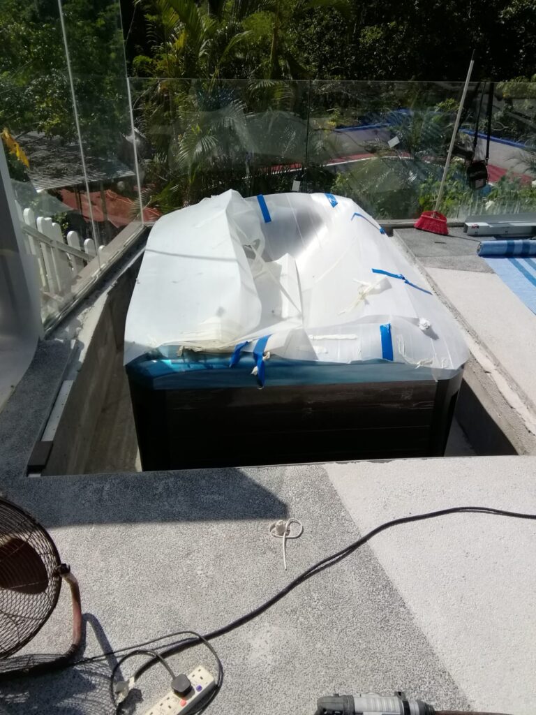 西貢木棉山獨立屋後花園按摩缸工程4