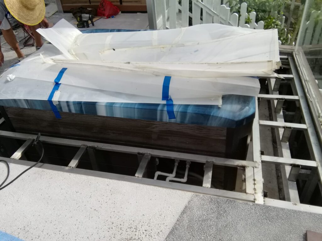 西貢木棉山獨立屋後花園按摩缸工程6