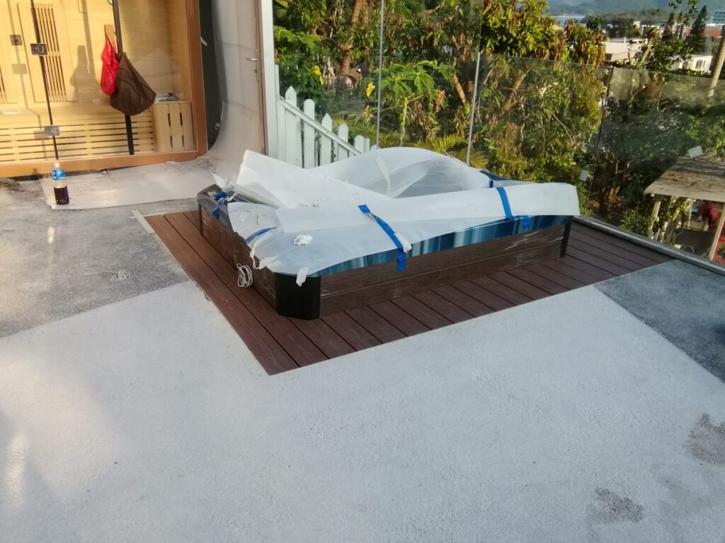 西貢木棉山獨立屋後花園按摩缸工程8