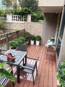 逸瓏灣前花園戶外木工程8