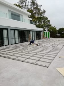 飛鵝山獨立屋後花園戶外木工程1